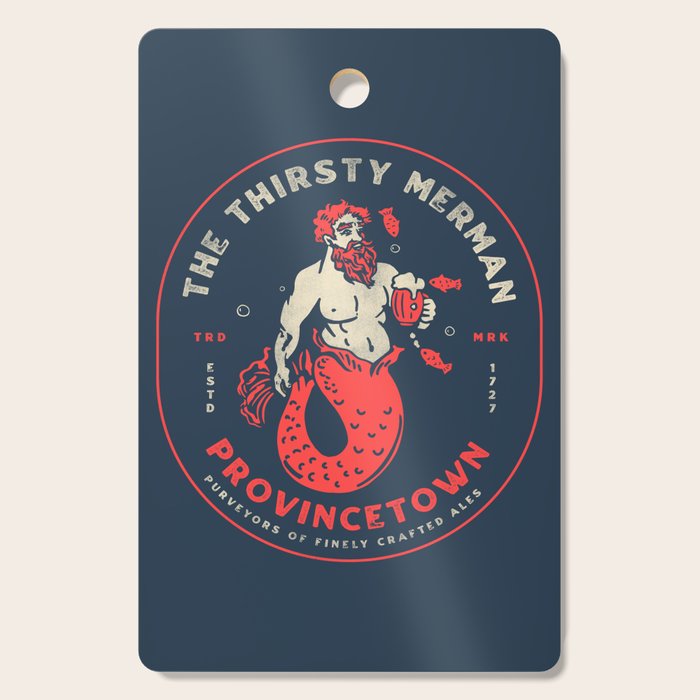 The Thirsty Merman Provincetown, Massachusetts Cutting Board Gallery Image 1