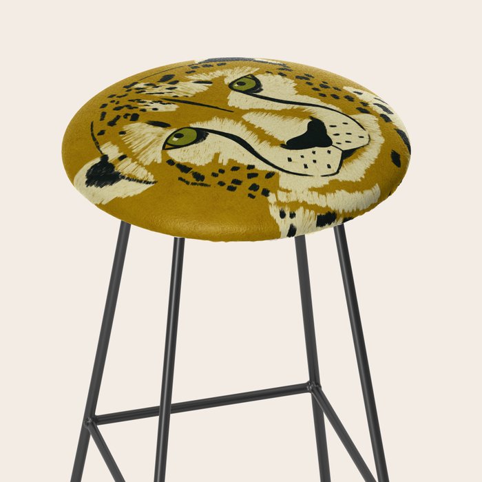 Big Cat Series - Cheetah Yellow Stool Gallery Image 2