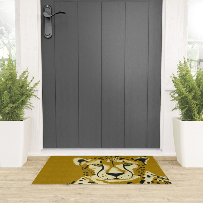 Big Cat Series - Cheetah Yellow Welcome Mat Gallery Image 3