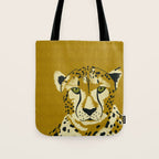 Big Cat Series - Cheetah Yellow Tote Bag Gallery Image 1
