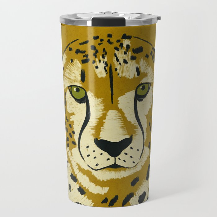 Big Cat Series - Cheetah Yellow Travel Mug Gallery Image 1