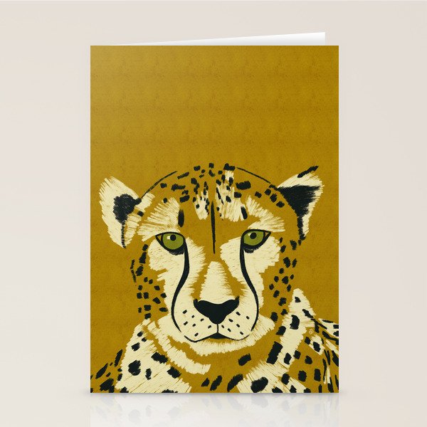 Big Cat Series - Cheetah Yellow Stationery Card Gallery Image 1