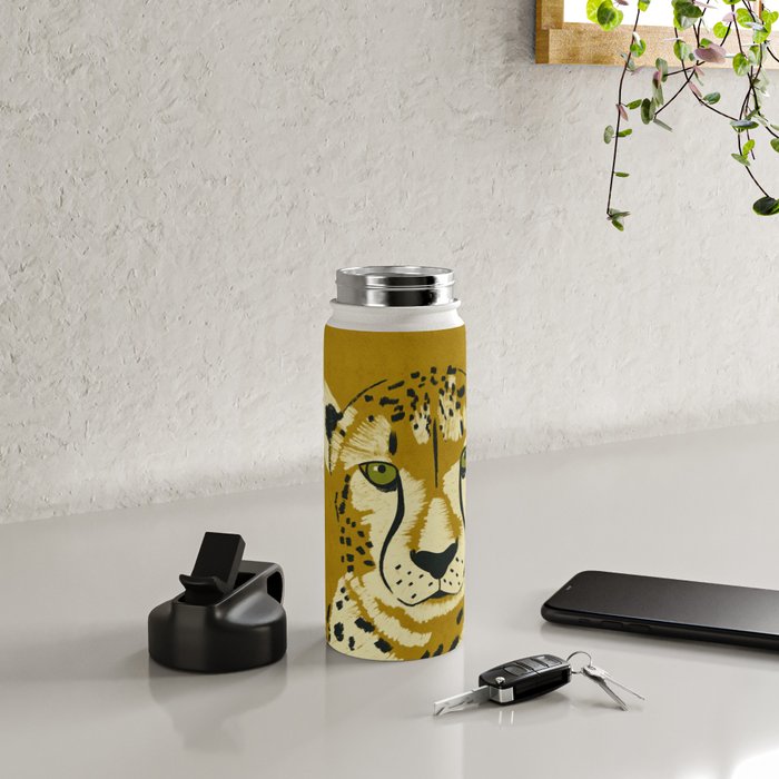 Big Cat Series - Cheetah Yellow Water Bottle Gallery Image 4