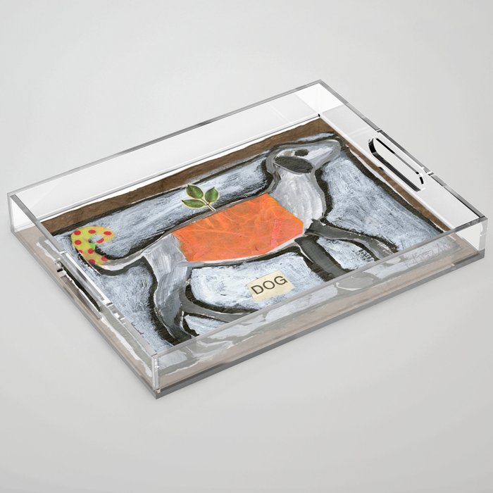 Orange Dog Acrylic Tray Gallery Image 1