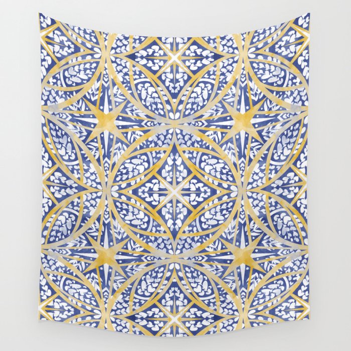Tile wild leaves starry BY Wall Tapestry Gallery Image 1