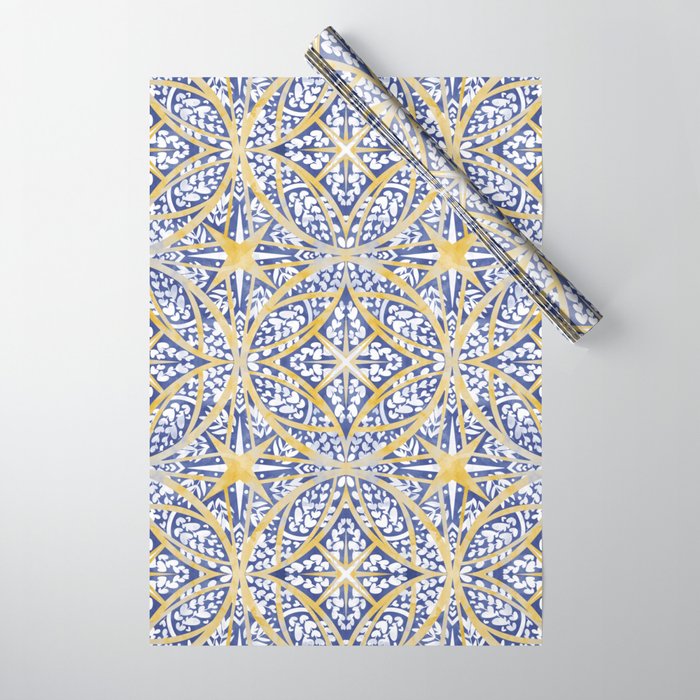 Tile wild leaves starry BY Wrapping Paper Gallery Image 1