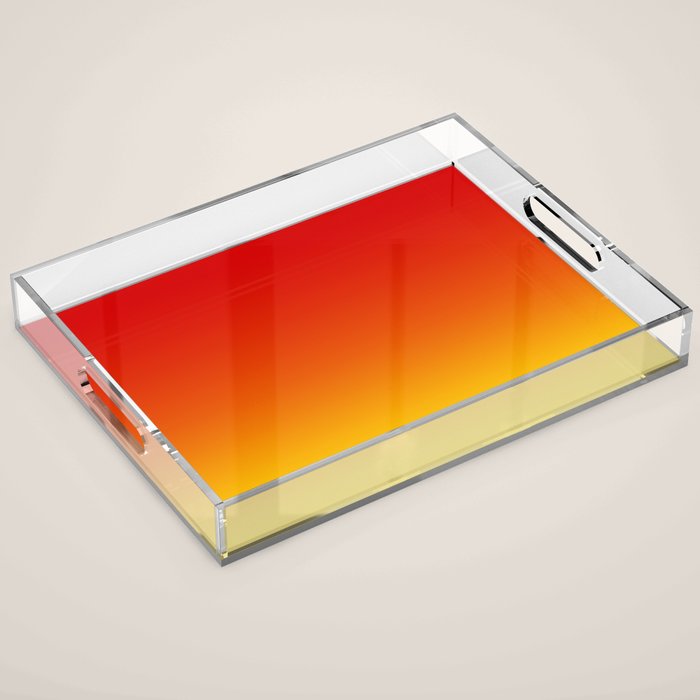 Red Orange and Gold Gradient Acrylic Tray Gallery Image 1