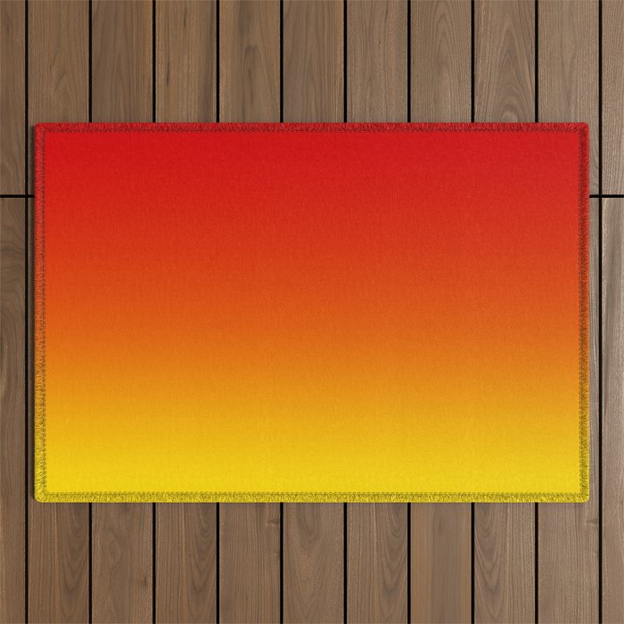 Red Orange and Gold Gradient Outdoor Rug Gallery Image 1