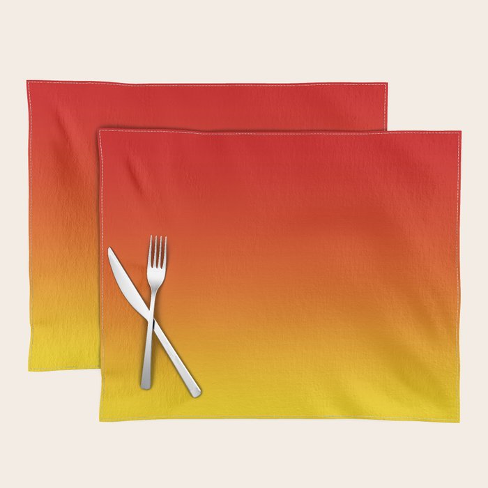 Red Orange and Gold Gradient Placemat Gallery Image 1