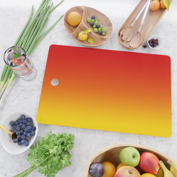 Red Orange and Gold Gradient Cutting Board Gallery Image 2