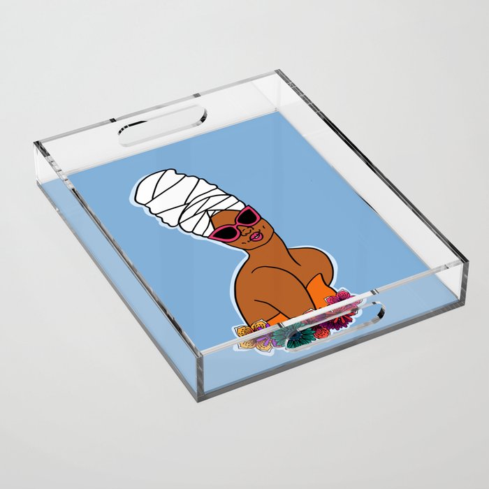 Ayana in Blue Acrylic Tray Gallery Image 1