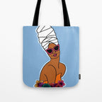 Ayana in Blue Tote Bag Gallery Image 1