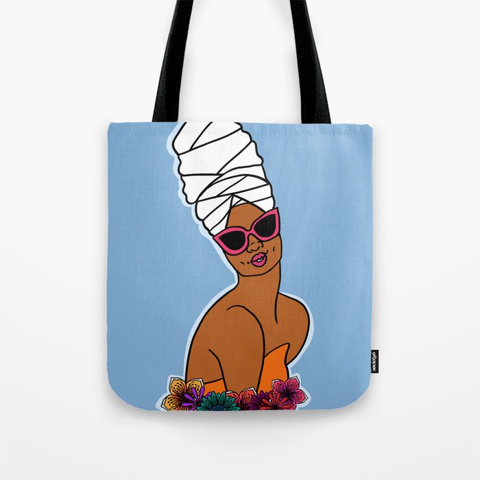 Ayana in Blue Tote Bag Gallery Image 1