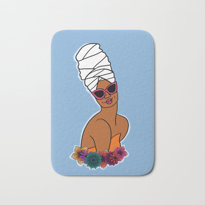 Ayana in Blue Bath Mat Gallery Image 1