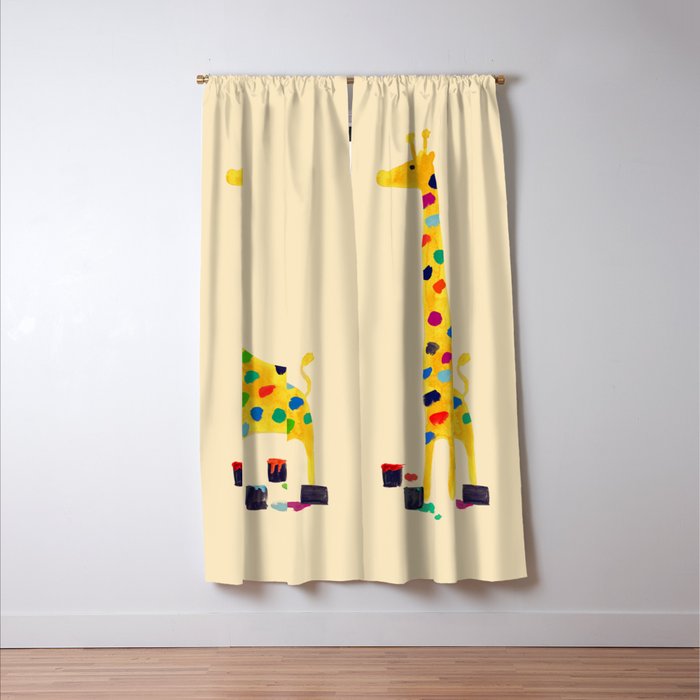 Paint by number giraffe Window Curtain Gallery Image 3