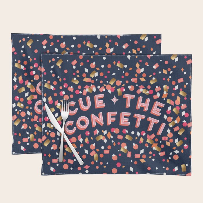Cue the Confetti - Navy Palette Placemat Gallery Image 1