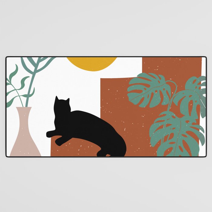 The Cat and The Sun II Desk Mat Gallery Image 3