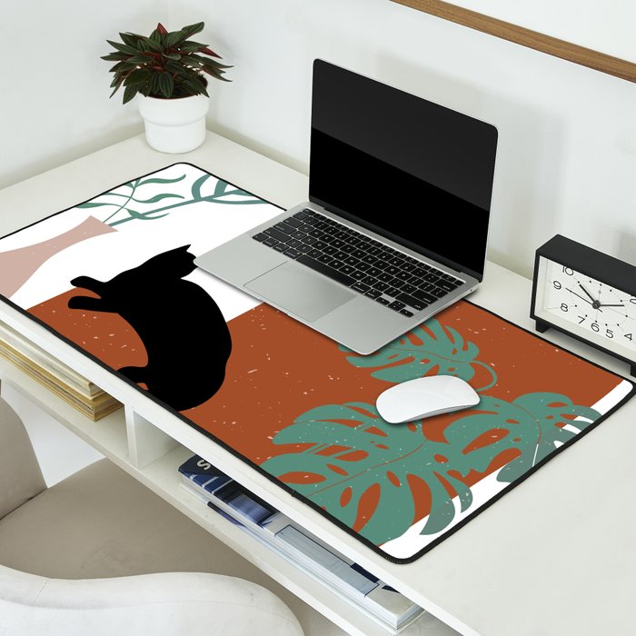 The Cat and The Sun II Desk Mat Gallery Image 2