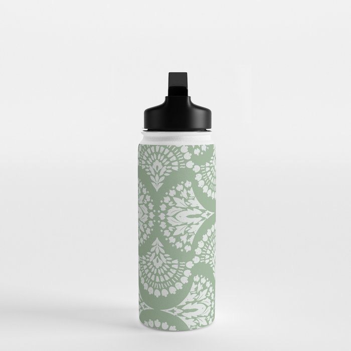 Sage Green Ornate Boho Water Bottle Gallery Image 3