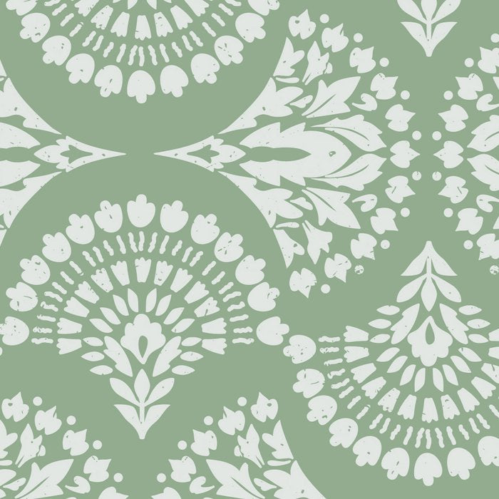 Sage Green Ornate Boho Coffee Mug Gallery Image 2