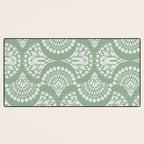 Sage Green Ornate Boho Desk Mat Gallery Image 3