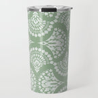 Sage Green Ornate Boho Travel Mug Gallery Image 1