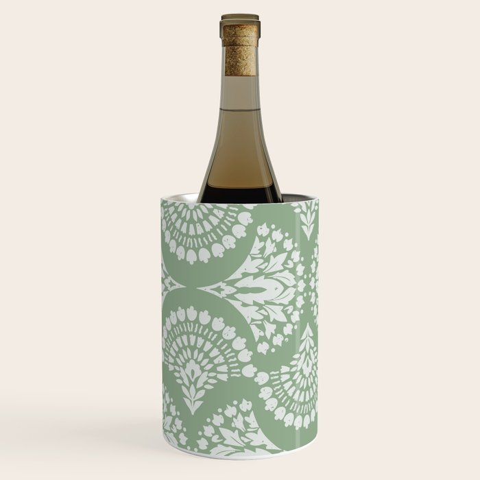 Sage Green Ornate Boho Wine Chiller Gallery Image 1