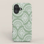 Sage Green Ornate Boho iPhone Case Gallery Image 1