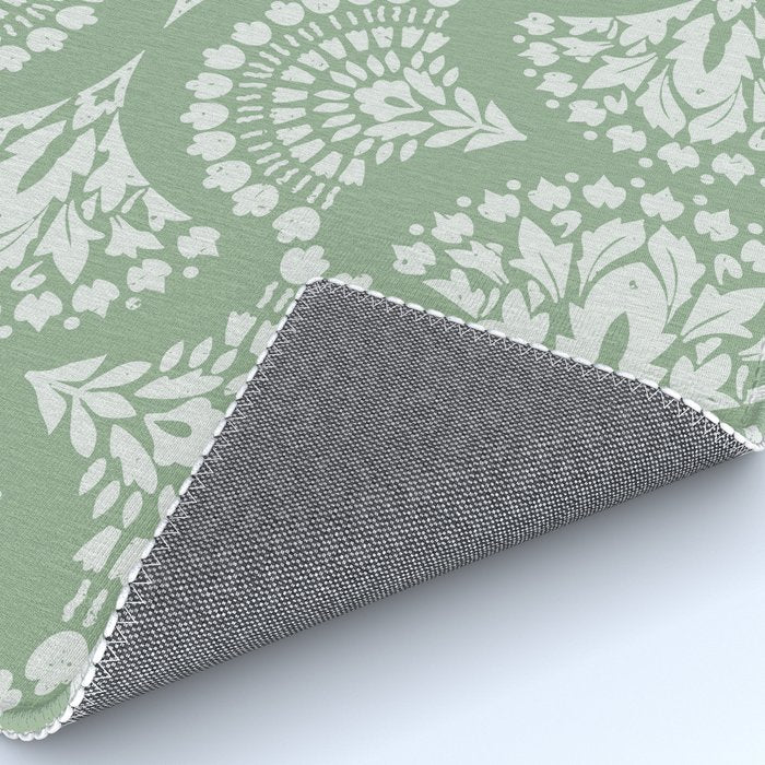Sage Green Ornate Boho Rug Gallery Image 4