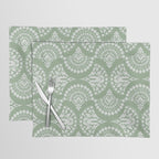 Sage Green Ornate Boho Placemat Gallery Image 1
