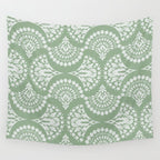 Sage Green Ornate Boho Wall Tapestry Gallery Image 4
