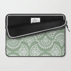 Sage Green Ornate Boho Laptop Sleeve Gallery Image 2