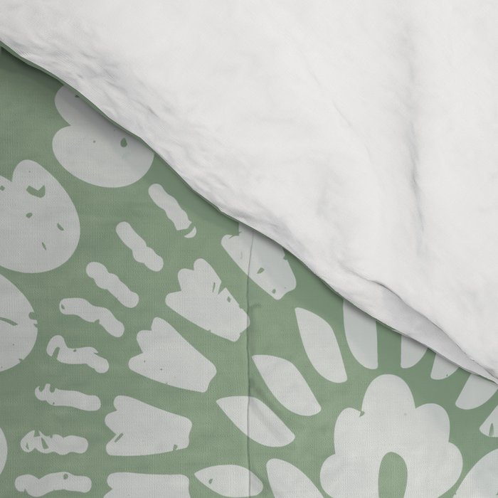 Sage Green Ornate Boho Comforter Gallery Image 4