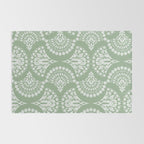 Sage Green Ornate Boho Rug Gallery Image 2