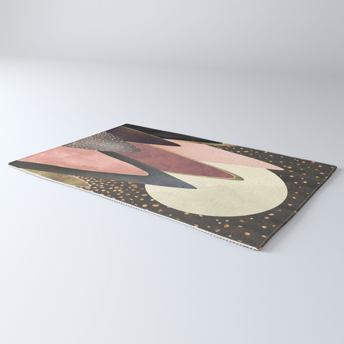 Pink and Gold Peaks Rug Gallery Image 3