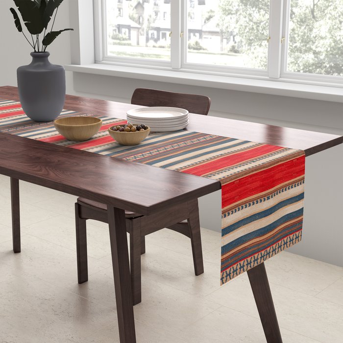 Bohemian Tapestry: Timeless Moroccan Heritage Fabrics Table Runner Gallery Image 2