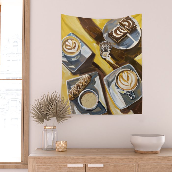 Coffee, Sweets and Sunlight Wall Tapestry Gallery Image 2