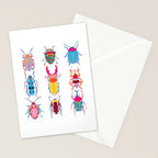 Vibrant Beetles Stationery Card Gallery Image 2
