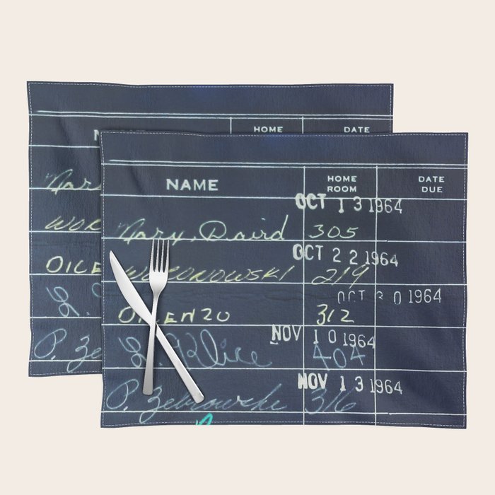 Library Card 23322 Negative Placemat Gallery Image 1