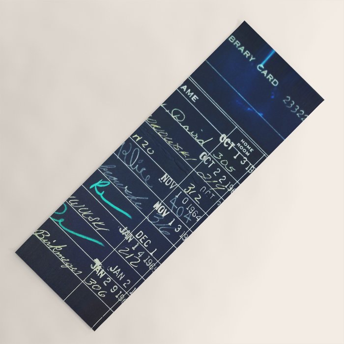Library Card 23322 Negative Yoga Mat Gallery Image 1