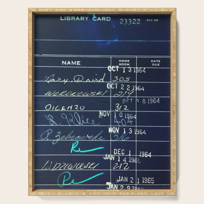 Library Card 23322 Negative Serving Tray Gallery Image 1