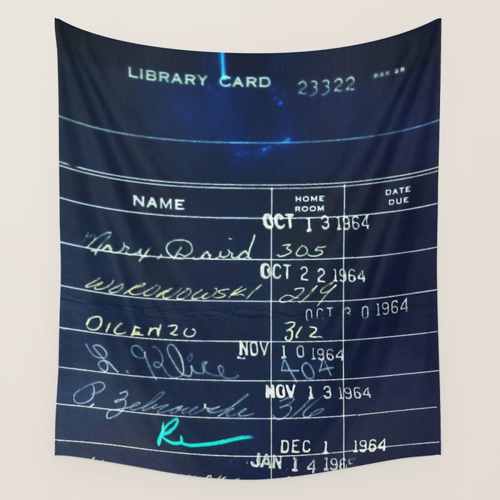 Library Card 23322 Negative Wall Tapestry Gallery Image 4