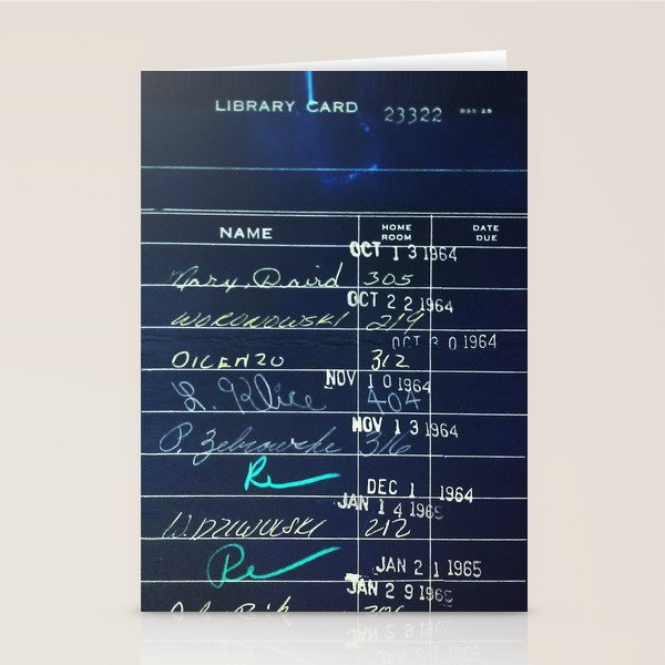 Library Card 23322 Negative Stationery Card Gallery Image 2