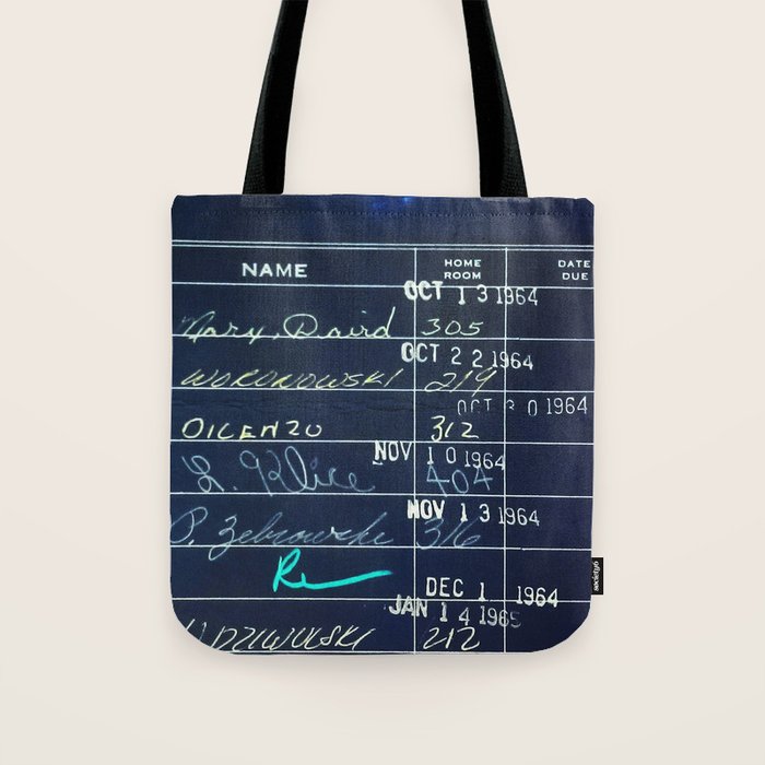 Library Card 23322 Negative Tote Bag Gallery Image 1