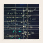 Library Card 23322 Negative Wood Wall Art Gallery Image 1