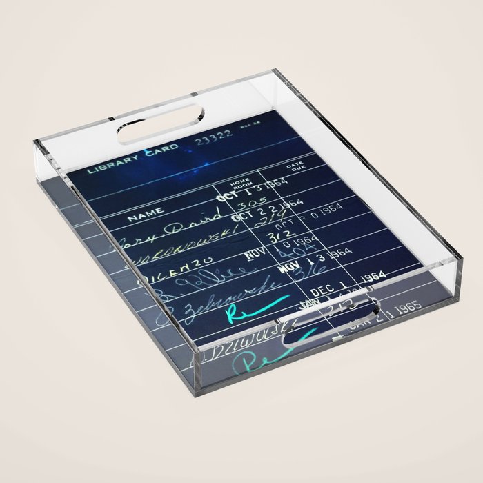 Library Card 23322 Negative Acrylic Tray Gallery Image 1