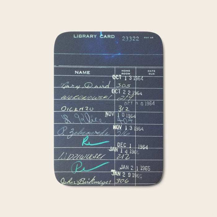 Library Card 23322 Negative Bath Mat Gallery Image 1