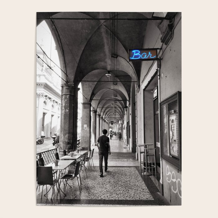 Black and white Bologna Street Photography Poster Gallery Image 4