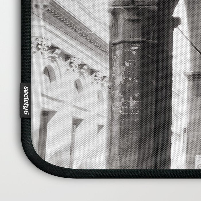 Black and white Bologna Street Photography Laptop Sleeve Gallery Image 3