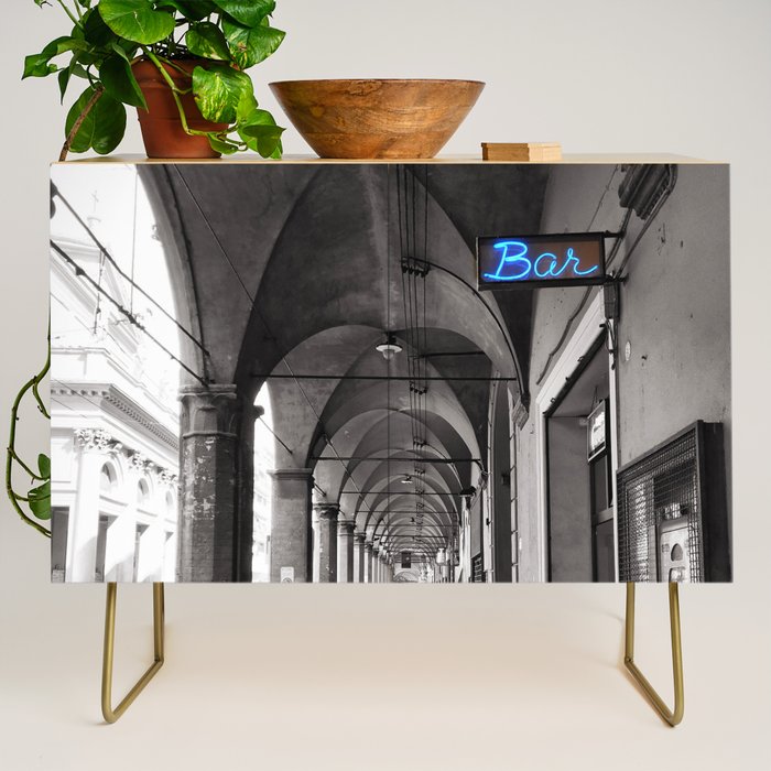 Black and white Bologna Street Photography Credenza Gallery Image 1